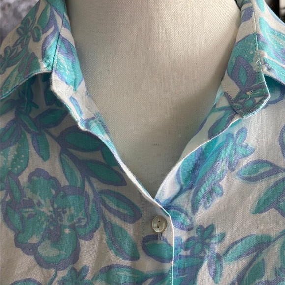 Lilly Pulitzer sea coast linen floral XXS - Picture 2 of 9